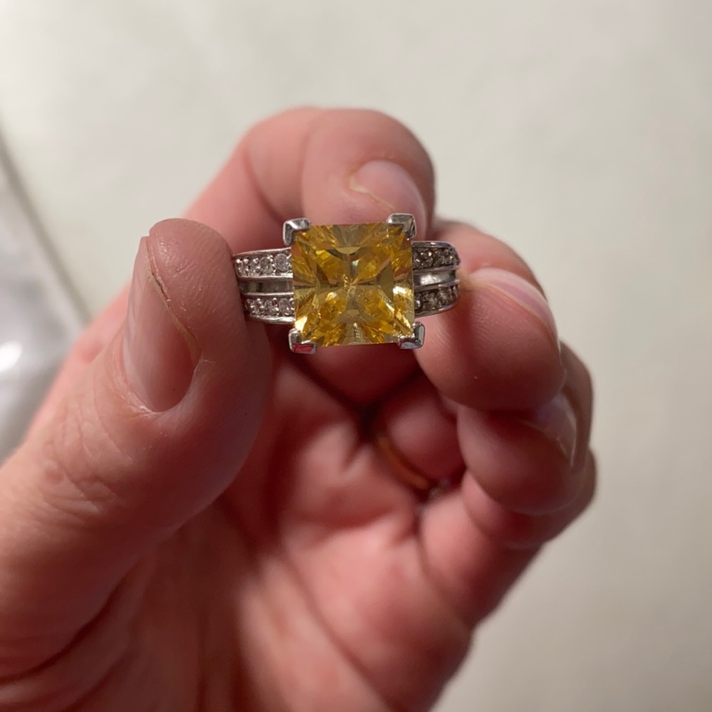 Canary cocktail ring